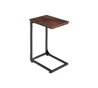 Table basse - TECTAKE - Table d'appoint ERIE en bois et acier en forme de C au style industriel, 40 x 30 x 63 cm - Bois foncé