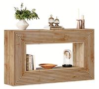 Table d'appoint - Table console - Table murale - Table d'entrée - Petite table - Design rustique en bois - Largeur : 150 cm