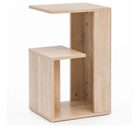FineBuy Table d'appoint 35x30x61 cm Bois, Table d'appoint 2 Compartiments | petit table basse angulaire, surface résistante aux rayures et hydrofuge, bout de canapé avec étagère pour magazines