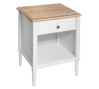 Table de chevet ""Solen"" bois blanc H61cm - Atmosphera Créateur d'intérieur