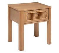 Atmosphera Table de chevet Tiria en placage frêne 1 tiroir H52,5 cm Marron