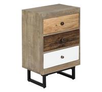 Atmosphera Table de chevet Koval 3 tiroirs H.73 cm Multicouleur