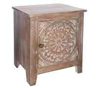Atmosphera - Table de Chevet Shirel - Bois sculpté