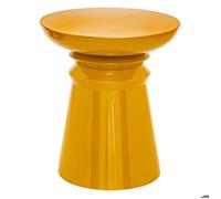 Atmosphera - Table d'appoint Totem Jaya en métal jaune moutarde D38 cm