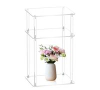 Table d'Appoint Transparent - Taille 60x35x28cm, Présentoir Lucite, Étagère de Rangement Étroit | Tels que Livres Esthétiques Organisateur de Chambre Meubles Serrés Espace Compact