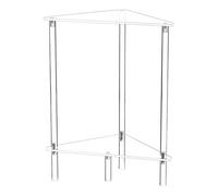 Table d'appoint transparente - Table de table transparente d'entrée - Triangle à 2 niveaux Bureau décoratif en acrylique moderne Étagère de rangement pour petits espaces Chambre Salon Salle de bain
