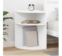 vidaXL Table d'appoint Blanc 39,7 x 39,7 x 60 cm Bois d'ingénierie, Table Basse Moderne, Rectangle avec Rangement, Accent Pratique, Meuble Compact idéal pour Le Salon