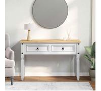 Table d'appoint - VIDAXL - Guéridon - Pin massif - Blanc - 115 x 46 x 73 cm