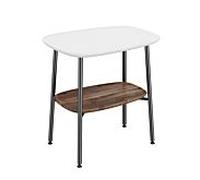 Table d'appoint VitrA Plural 64065 56,5 x 41,5 x 59 cm, étagère en noyer, autoportante, edelweiss