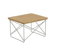 Vitra – Table d'appoint Occasional Table LTR châtaignier massif bois naturel base acier inoxydable