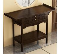 Table d'autel en bambou avec étagères et tiroirs, meuble de sanctuaire chinois pour maison, idéal pour exposer statues de Bouddha, méditation et prière domestique.(120X40X100CM/47.2X15.7X39.4IN)