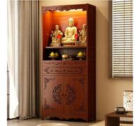 Table d'autel pour la maison, armoire d'autel de prière de rangement multicouche en bambou, tiroir de rangement offrant un support, table de sanctuaire bouddhiste chinois, présentoir r D 70cm/27.56in