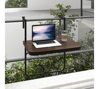Table de balcon à suspendre avec table basse pliante à hauteur réglable sur 3 niveaux