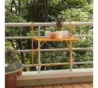 vidaXL Table de balcon 60x40 cm Acier Jaune
