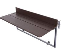 Table de balcon pliante pour balustrade 60×37cm Gdmokle réglable en aluminium