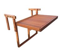 Happy Garden Table de Balcon Rabattable en Acacia SUMBA - Design rectangulaire, 2 Places, Ajustable en Hauteur, résistant UV pour Un Usage Durable