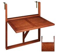 Table de balcon suspendue en bois d'acacia certifié FSC® - pliable 64x45x87cm - DEUBA - Contemporain - Design