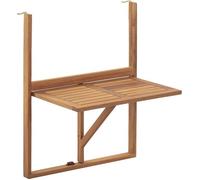 Table de balcon suspendue - LILOU - Bois d'acacia FSC - Pliable - 64 x 43 x 80 cm