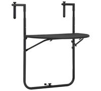 vidaXL Table de balcon marron 60x64x83,5 cm plastique aspect de rotin