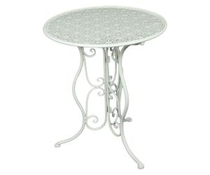 Table de balcon, table d'appoint, vieux blanc, table de bistro, petite table de jardin, table en métal, table basse, métal, DxH 60 x 70 cm