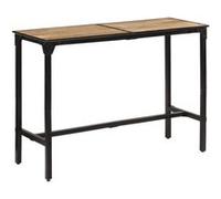 Table de bar 150x55x107 cm bois de manguier massif brut bois G