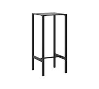 vidaXL Table de bar noire 50x50x110 cm Acier revêtu par poudre