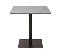 Table de bar carrée 70x70 cm avec plateau en stratifié effet ciment H 106