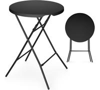 Table haute de style bar, AmerBox, noire, Ø800 x (H)1100 mm