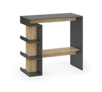 Vicco Table de Bar Dana, Anthracite/chêne doré, 108x50cm, avec étagères Ouvertes pour Une Utilisation comme Table Haute