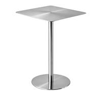 Table de bar de bistro, table de cocktail de 29/37/41 pouces de hauteur, table d'appoint carrée en acier inoxydable pour salon, cuisine, salle à manger, jardin, terrasse extérieure(80x80x75cm)