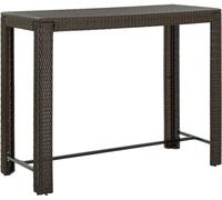 Table de bar de jardin style élégant Marron 140,5x60,5x110,5 cm Poly rotin - Tables de jardin Hommie6339952 1parcel