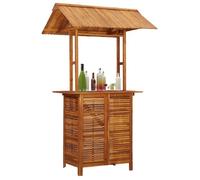 vidaXL Table de bar d'extérieur 113x106x217 cm avec toit – Acacia massif