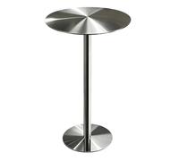 Table de bar en acier inoxydable Table de salle à manger de cuisine，carrée | Table de bistro de hauteur de comptoir，table de loisirs，tables d'appoint de canapé pour jardin，patio，café(B,80x80x105cm)