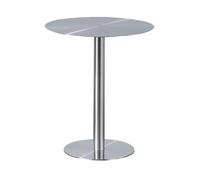 Table de bar en acier inoxydable，table de salle à manger tables hautes | Table d'appoint extérieure Table de bistro Pub Table d'appoint haute pour Bar à cocktails Pub Table(B,60x60x95cm)