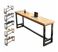 Table De Bar En Bois Rectangulaire 100-160cm, Table De Bistro Mange