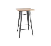 Table de Bar Grise avec Plateau en Bois Bolero Bistro 3 G