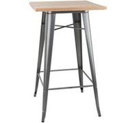 Table de Bar Grise avec Plateau en Bois Bolero Bistro 3 G