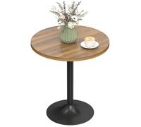 Table de bar - HOMCOM - table haute cuisine mange-debout - pieds antidérapants - 60 cm - panneaux de particules - noyer