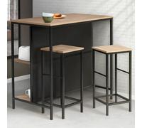 Table De Bar Îlot Detroit Et 2 Tabourets Design Industriel Multicolore