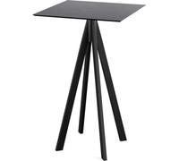 Table de bar Infinity, structure noire et plateau en stratifié haute pression noir, 70 x 70 cm, 1 pièce