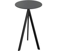 Table de bar Infinity Tripod, structure noire et plateau HPL noir, Ø 70 cm, 1 pièce