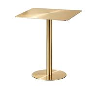 Table de bar or Table de bistro pub Tables hautes en acier inoxydable | Table de salle à manger haute de 75/95/105cm，Table d'appoint pour cuisine，extérieur，cocktail,(Gold,60x60x105cm)