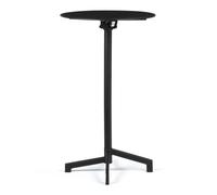 Table de bar pliante et transformable en 2 hauteurs en acier (Ø59,5 cm) Dely Noir