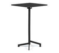 Table de bar pliante et transformable en 2 hauteurs en acier (60x60 cm) Dely Noir