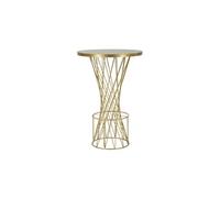 Table de Bar Ronde "Tower" 103cm Noir & Or
