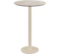 Table de bar Urban avec structure couleur sable et plateau en stratifié haute pression Moonstone Ø70 cm, 1 pièce