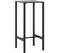 vidaXL Table de bar noire 50x50x110 cm Acier revêtu par poudre