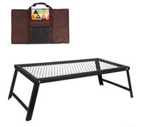 Table de BBQ Résistante à la Chaleur 55x30x16cm | Ultra-légère 1.4kg, structure en maille fer, pliage compact 55x30cm, inclus, transport facile(Desk+Colorful bags)