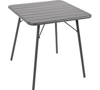 Table de bistro Bolero, carrée et pliable, en acier gris, 700x700x710