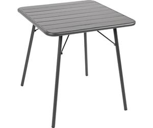 Table de bistro Bolero, carrée et pliable, en acier gris, 700x700x710